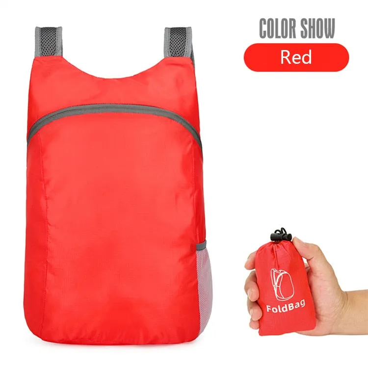 10L-20L Lightweight Portable Foldable Waterproof Backpack Folding Bag Ultralight Outdoor Pack for Women Men Travel Hiking