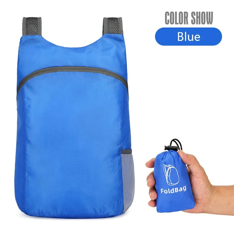 10L-20L Lightweight Portable Foldable Waterproof Backpack Folding Bag Ultralight Outdoor Pack for Women Men Travel Hiking