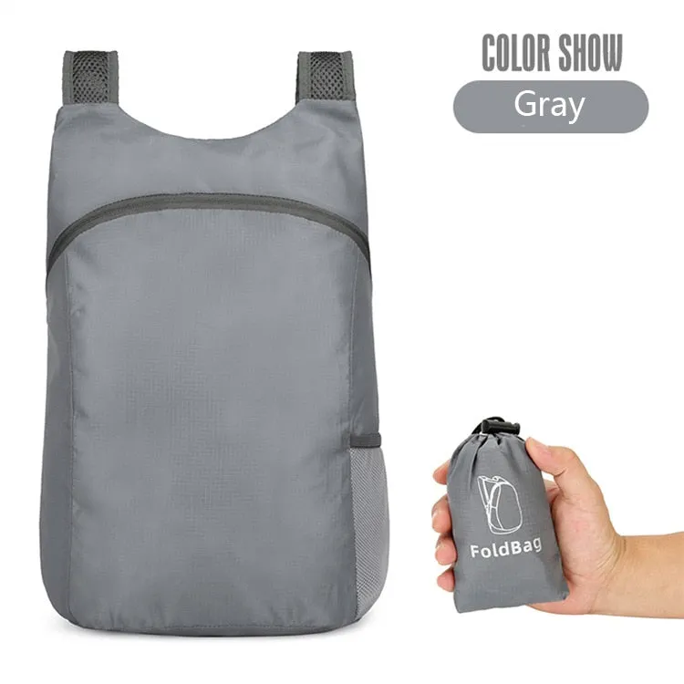 10L-20L Lightweight Portable Foldable Waterproof Backpack Folding Bag Ultralight Outdoor Pack for Women Men Travel Hiking