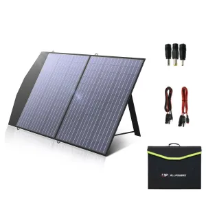 18V 100W Foldable Solar Panel For Portable Power Station Outdoor Travel/Camping