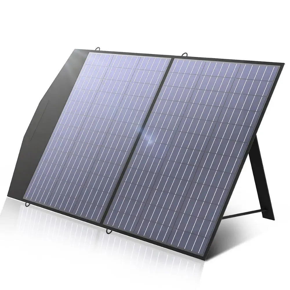 18V 100W Foldable Solar Panel For Portable Power Station Outdoor Travel/Camping