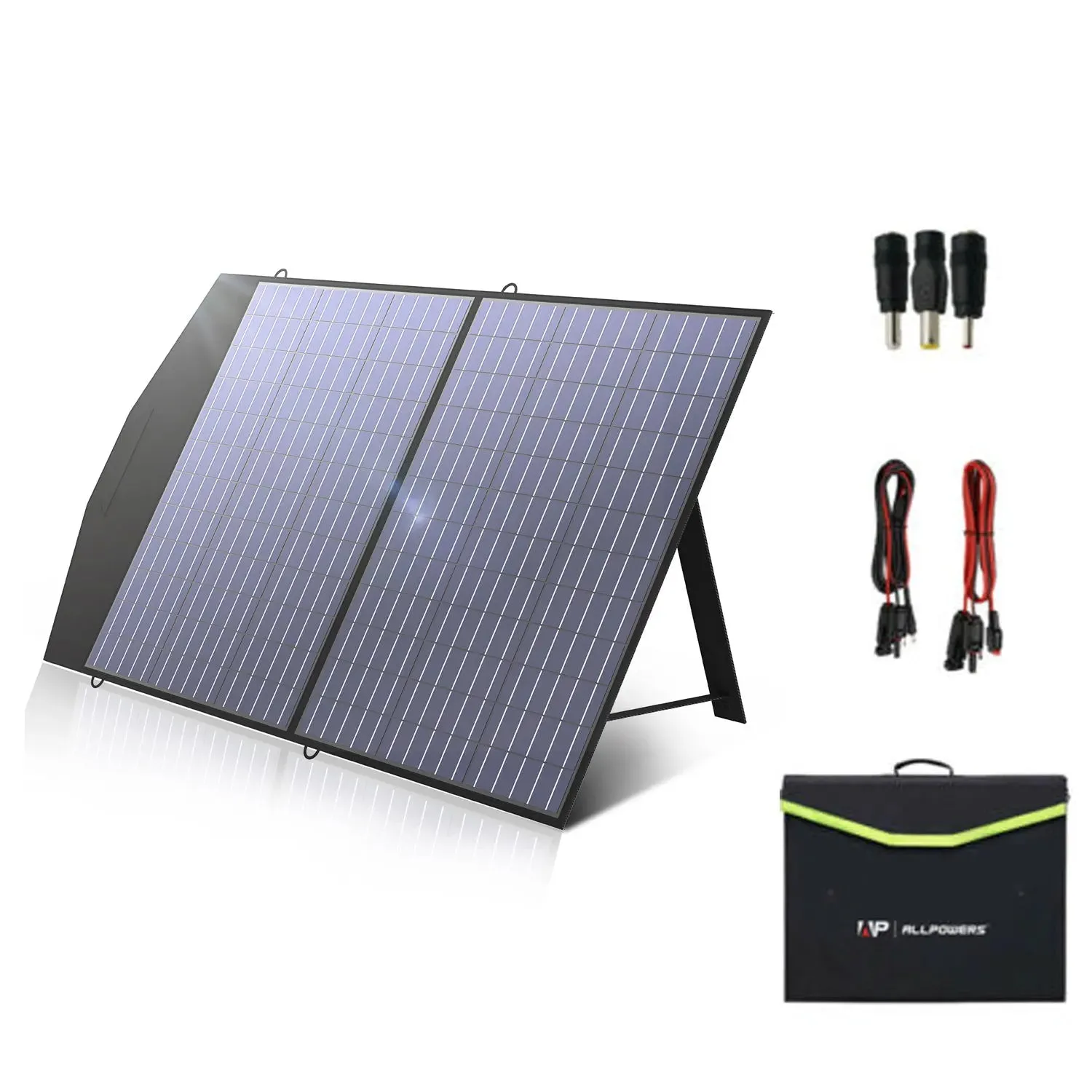 18V 100W Foldable Solar Panel For Portable Power Station Outdoor Travel/Camping