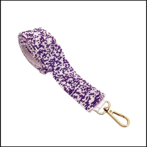 Courtney Hand Beaded Confetti Strap PURPLE