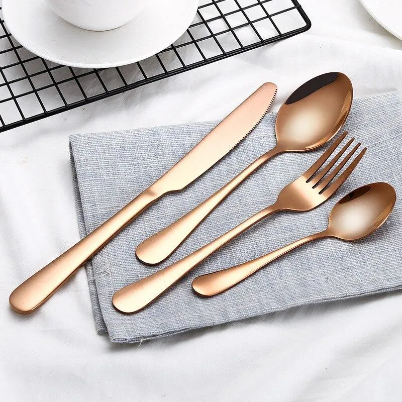 Eco-Friendly Stainless Steel Tableware 4 pcs Set