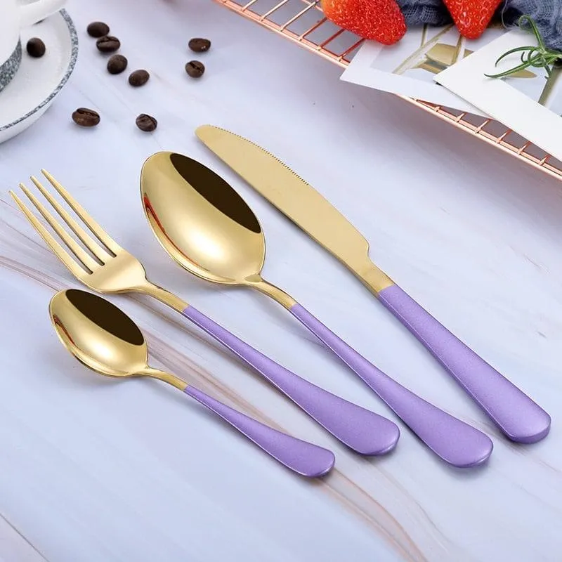 Eco-Friendly Stainless Steel Tableware 4 pcs Set