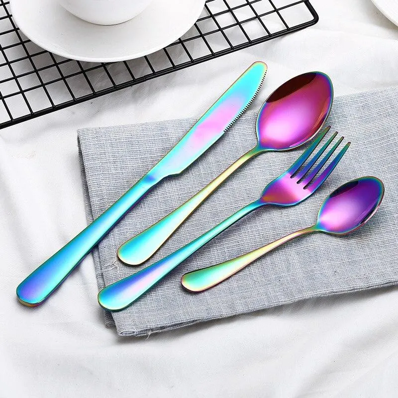 Eco-Friendly Stainless Steel Tableware 4 pcs Set
