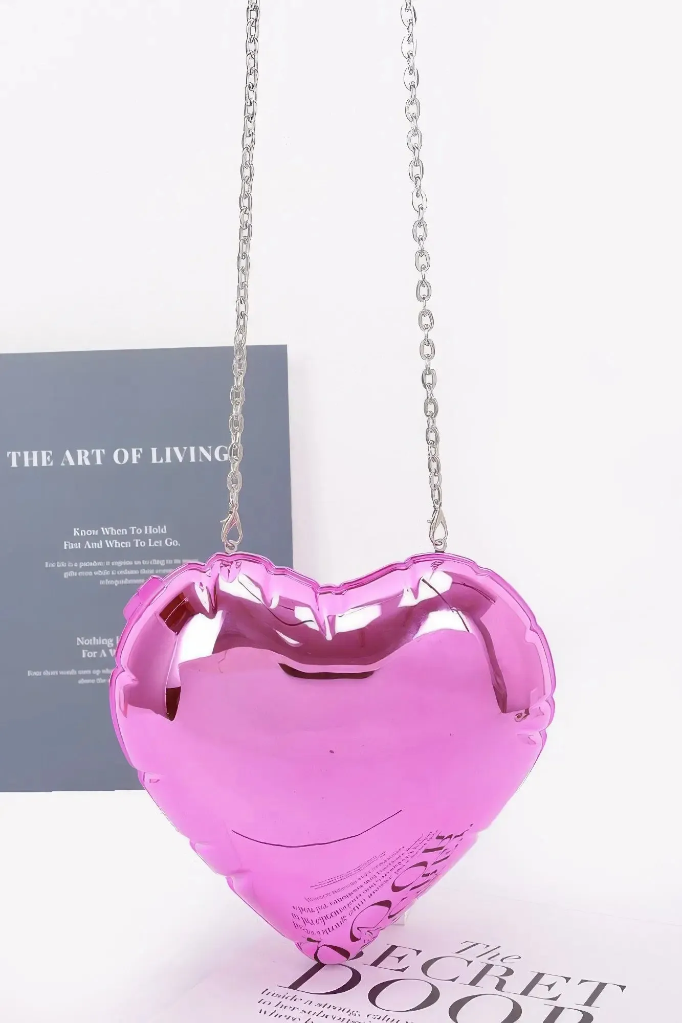 Heart-Shaped Acrylic Case Bag  Bold, Stylish & Playful