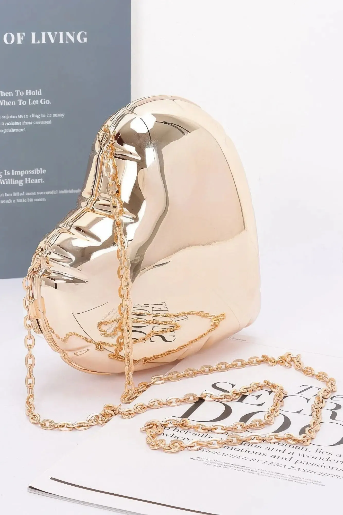 Heart-Shaped Acrylic Case Bag  Bold, Stylish & Playful