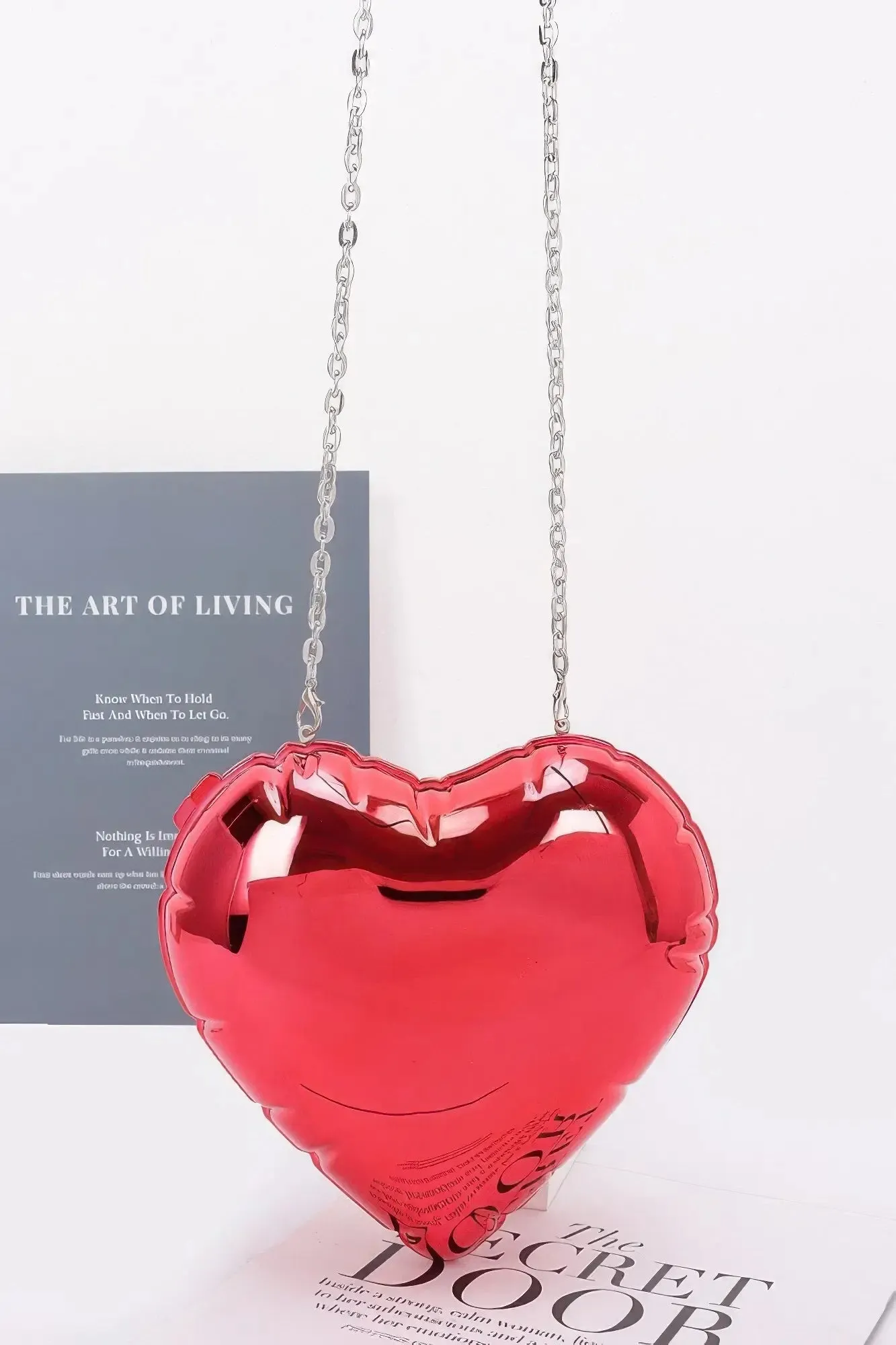 Heart-Shaped Acrylic Case Bag  Bold, Stylish & Playful