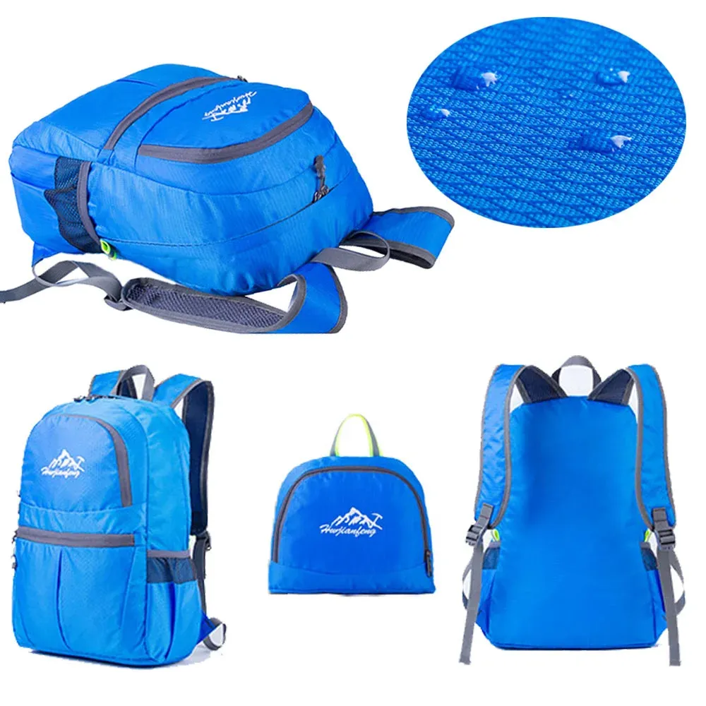 Outdoor Sports Portable Foldable Lightweight BackPack bag Waterproof Folding Bag For Travel Camping Hiking mountaineer cycling