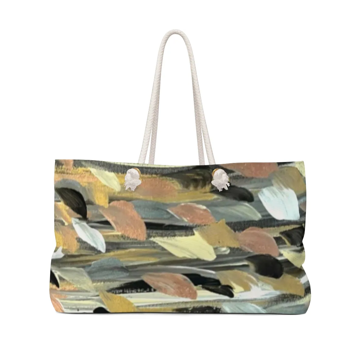The Rose Gold Brushstrokes Weekender Bag