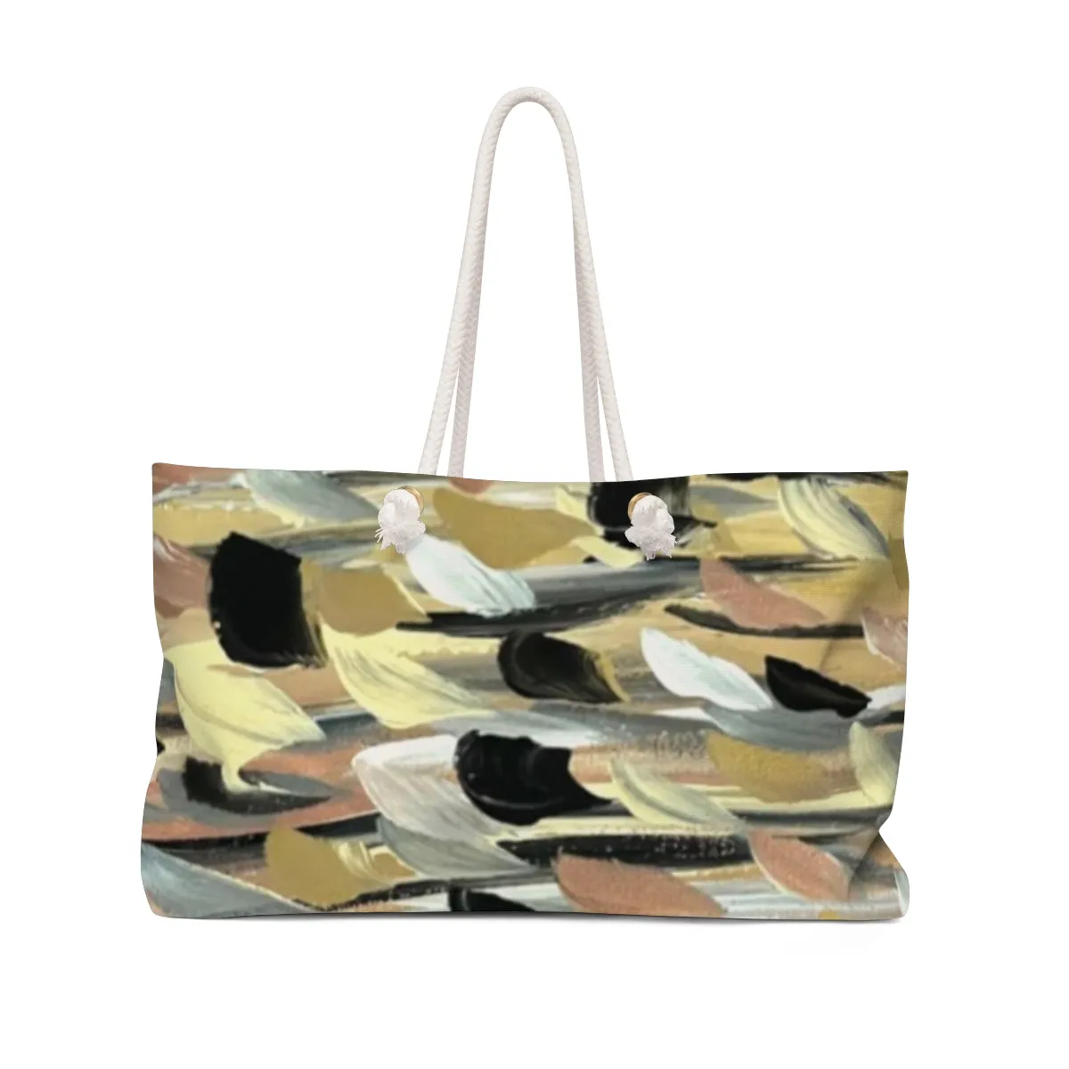 The Rose Gold Brushstrokes Weekender Bag