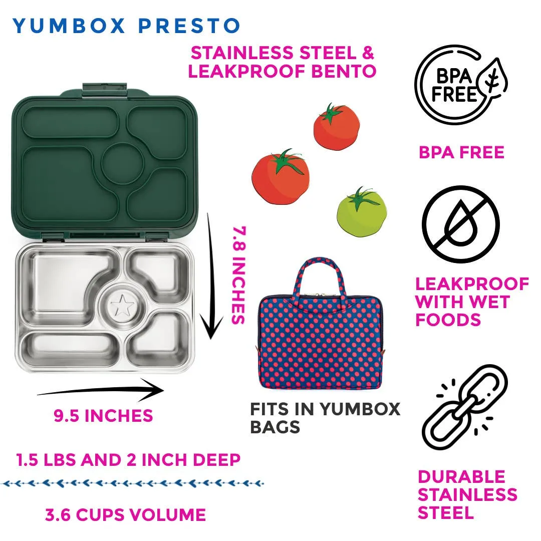 Yumbox - Stainless Steel Leakproof Bento Box - Kale Green